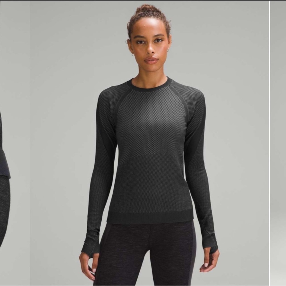 Lululemon Rest Less Pullover Curve Block Black/Rhino Gray Size 8